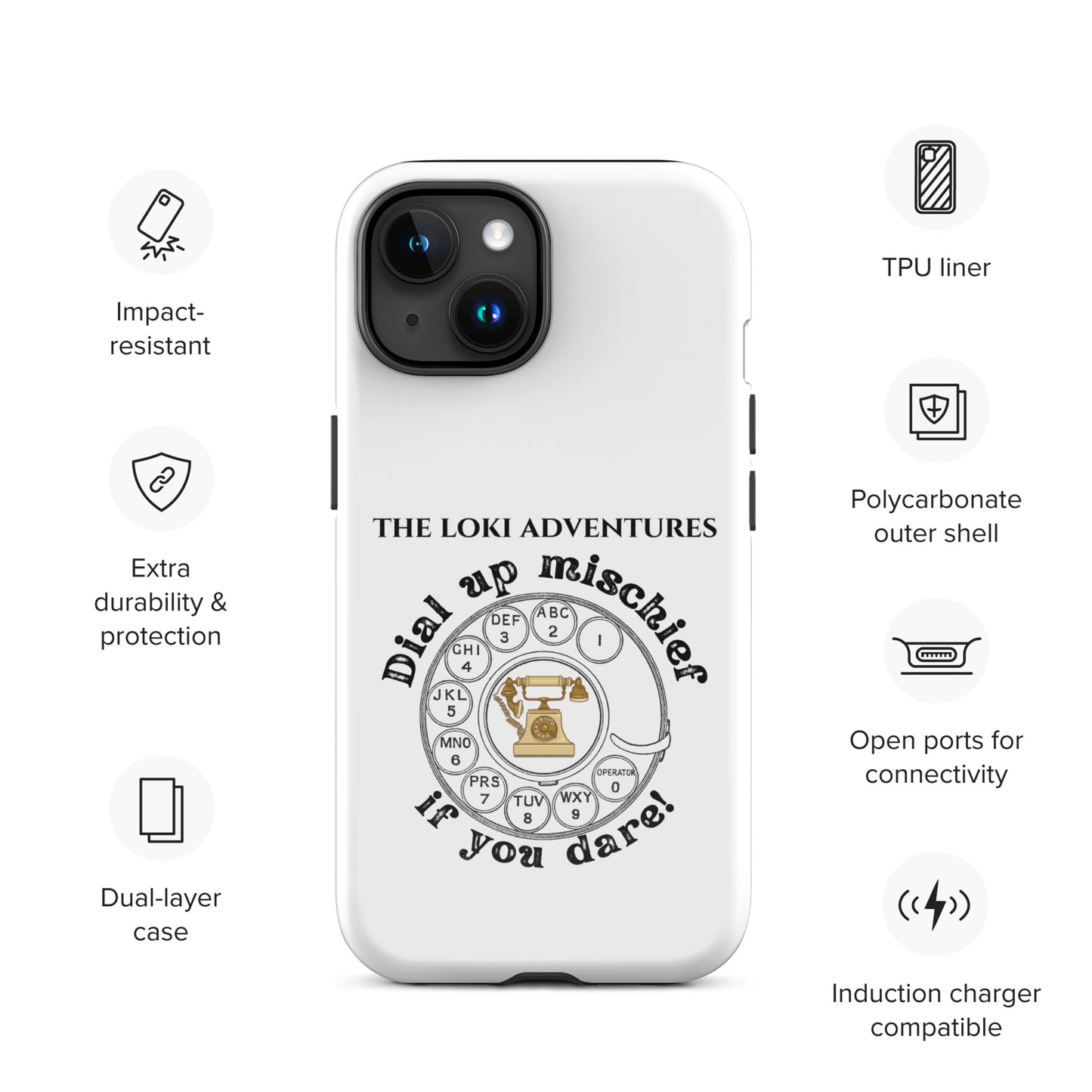 Dial Up So Mischief - This Tough Case for iPhone® Can Take It!